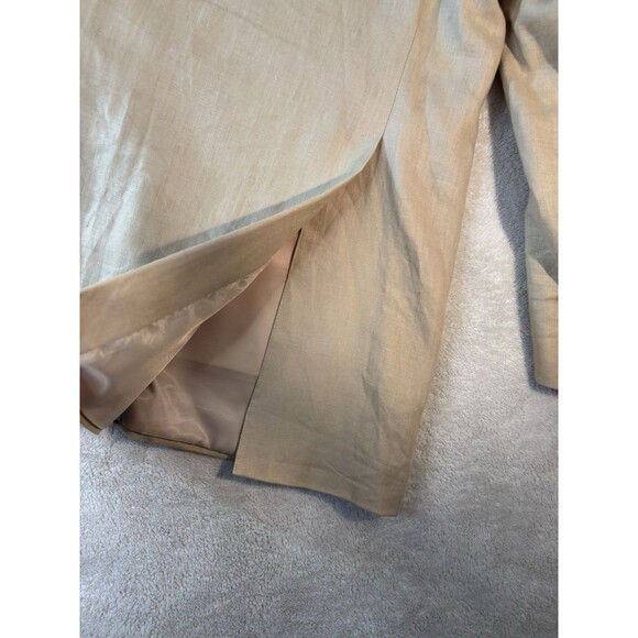 Andrew Fezza Men’s Classic Fit Blazer Jacket 50 L Beige Linen Sport Coat - Picture 7 of 16